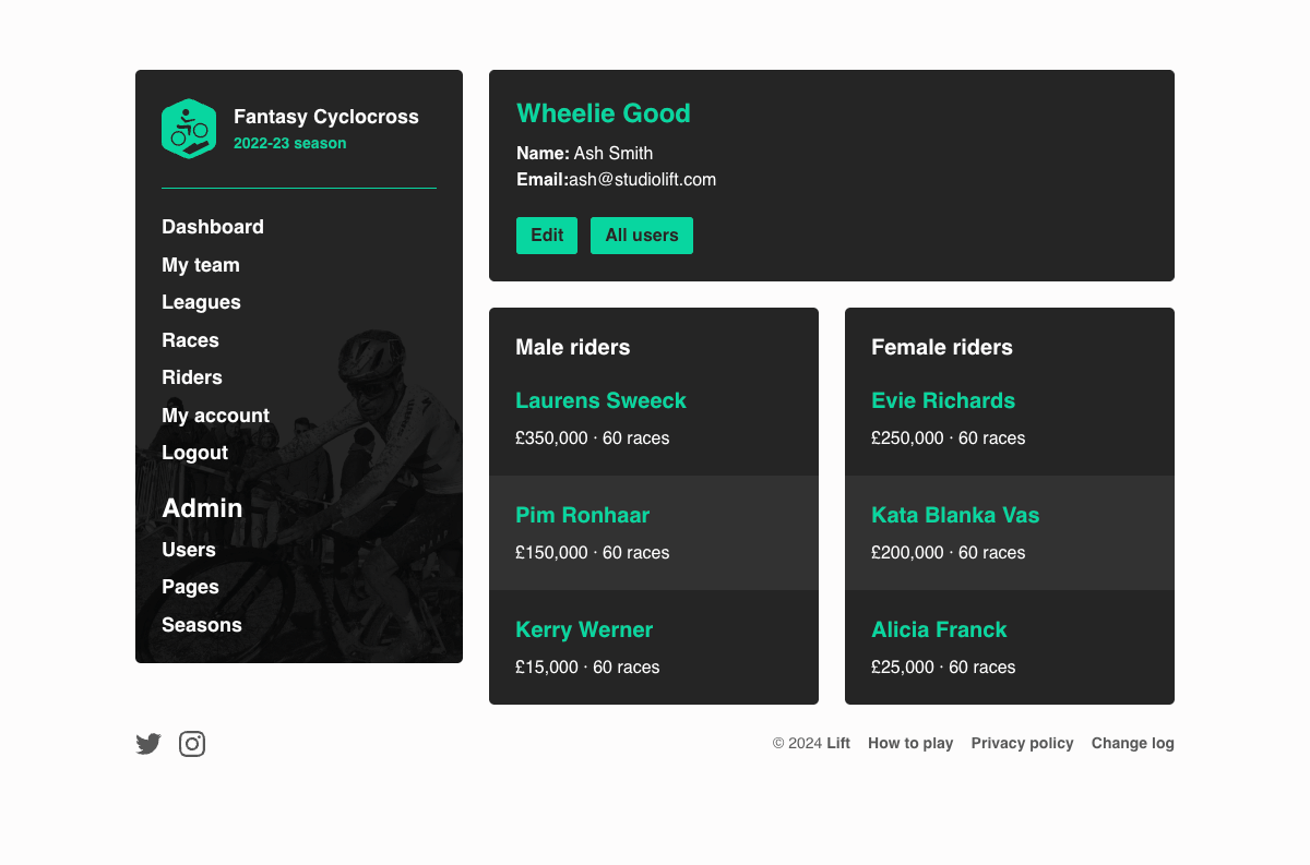 Fantasy CX website