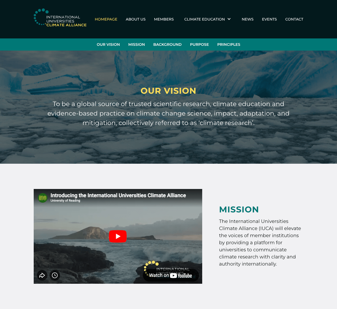 International Universities Climate Alliance website