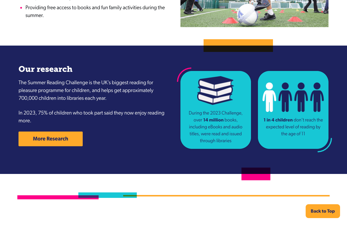 Example 3 of The Reading Agency website