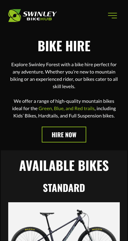 New website on mobile