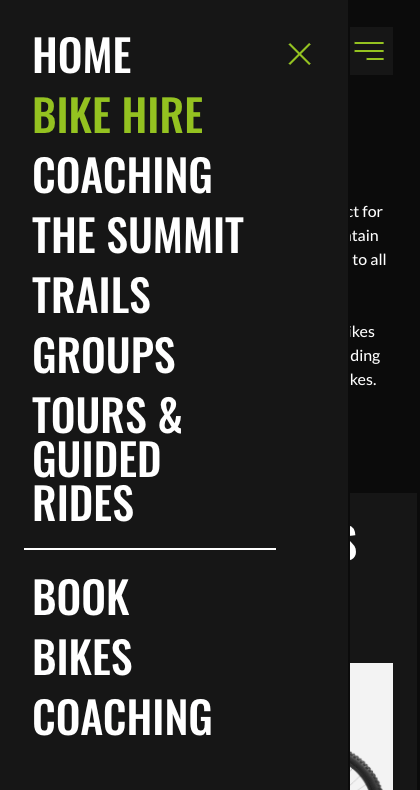 Showing the mobile navigation on the new website